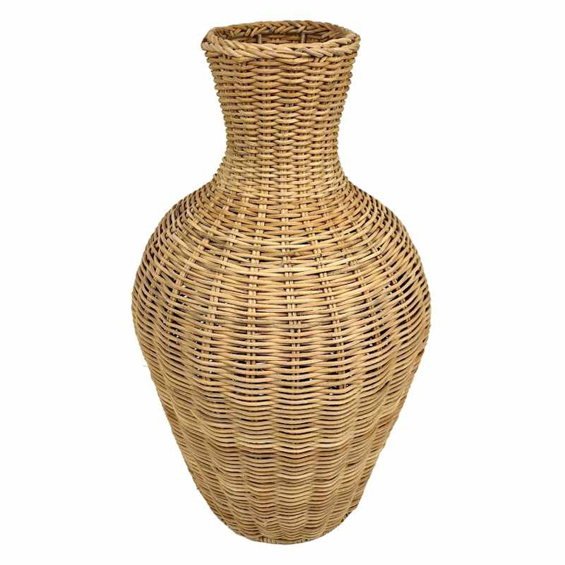 Natural Rattan Vase, 16.5" | At Home