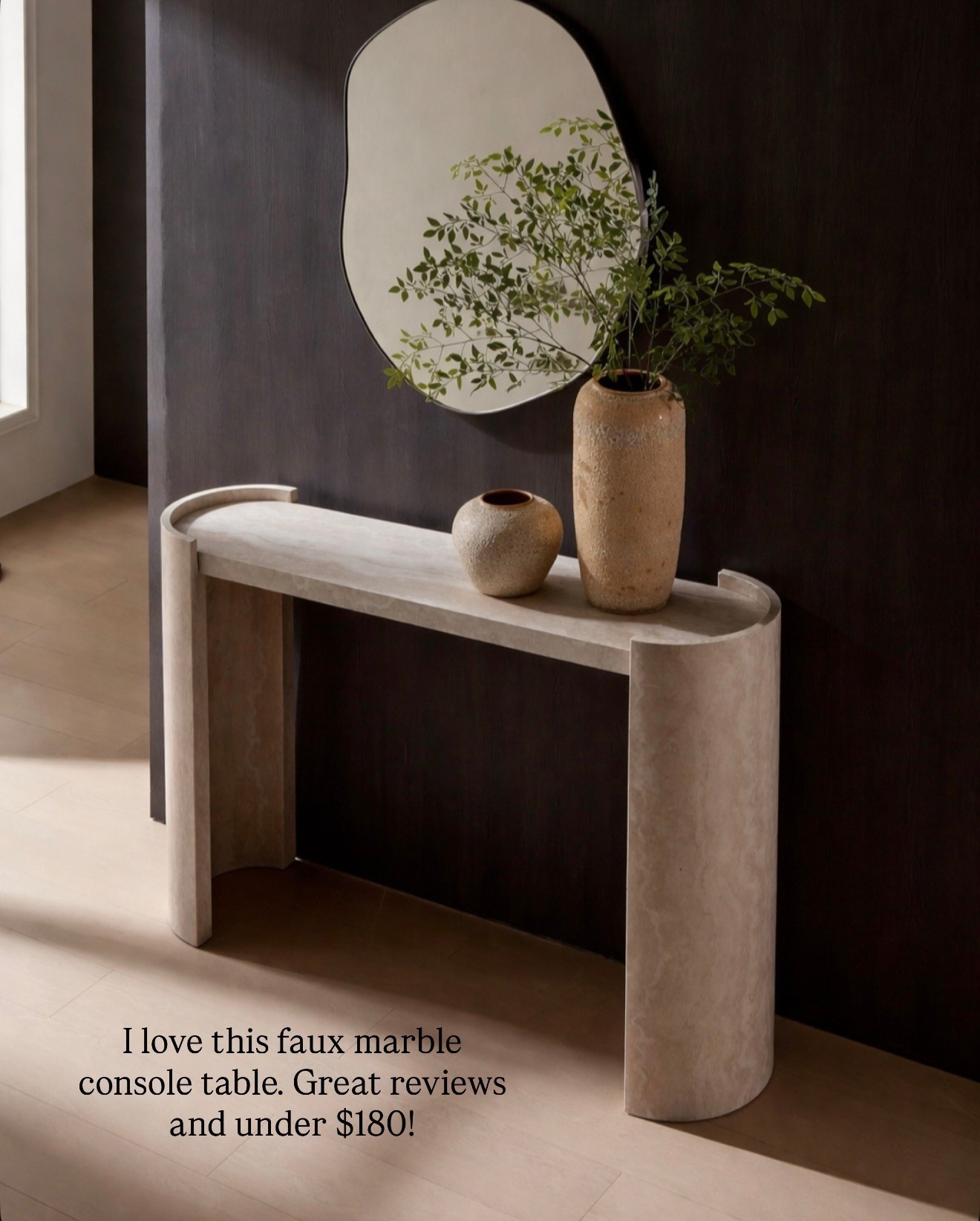 Faux marble console table under $180. Stunning!

#LTKHome #LTKSaleAlert