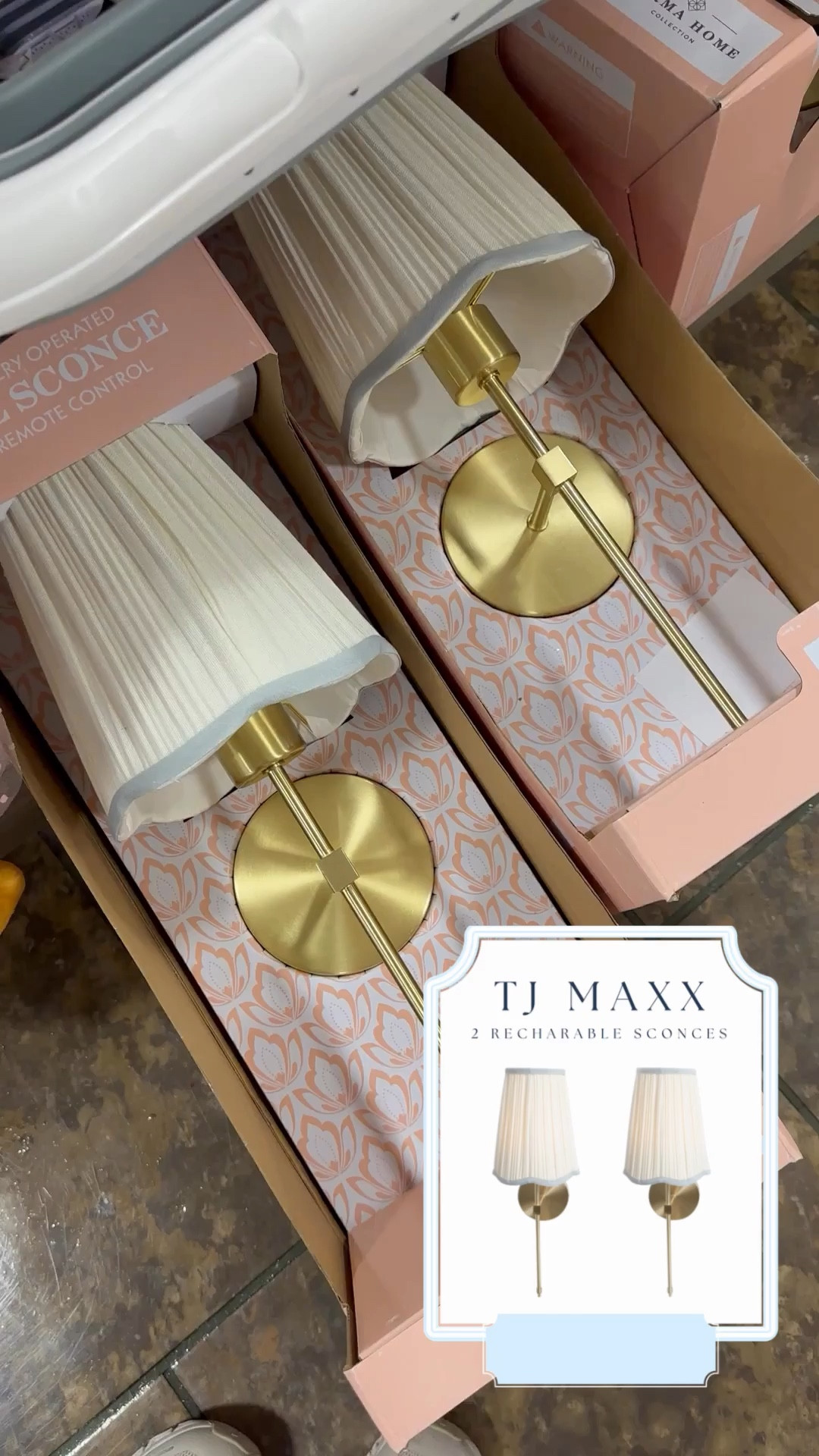These Pleated Shade Rechargeable sconces are back in stock online at TJ Maxx! Less than $100 for 2! @TJ Maxx 

Look for less lighting

#LTKHome