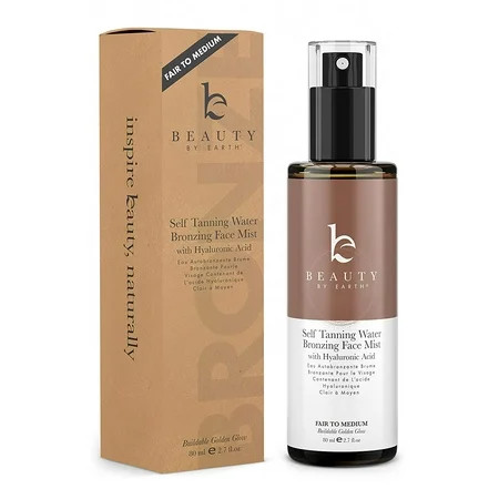 Beauty by Earth Self Tanner Face Mist - Fair to Medium Fake Tan Sunless Tanner Tanning Water Self Tanners Best Sellers Spray Tan Face Tanner | Walmart (US)