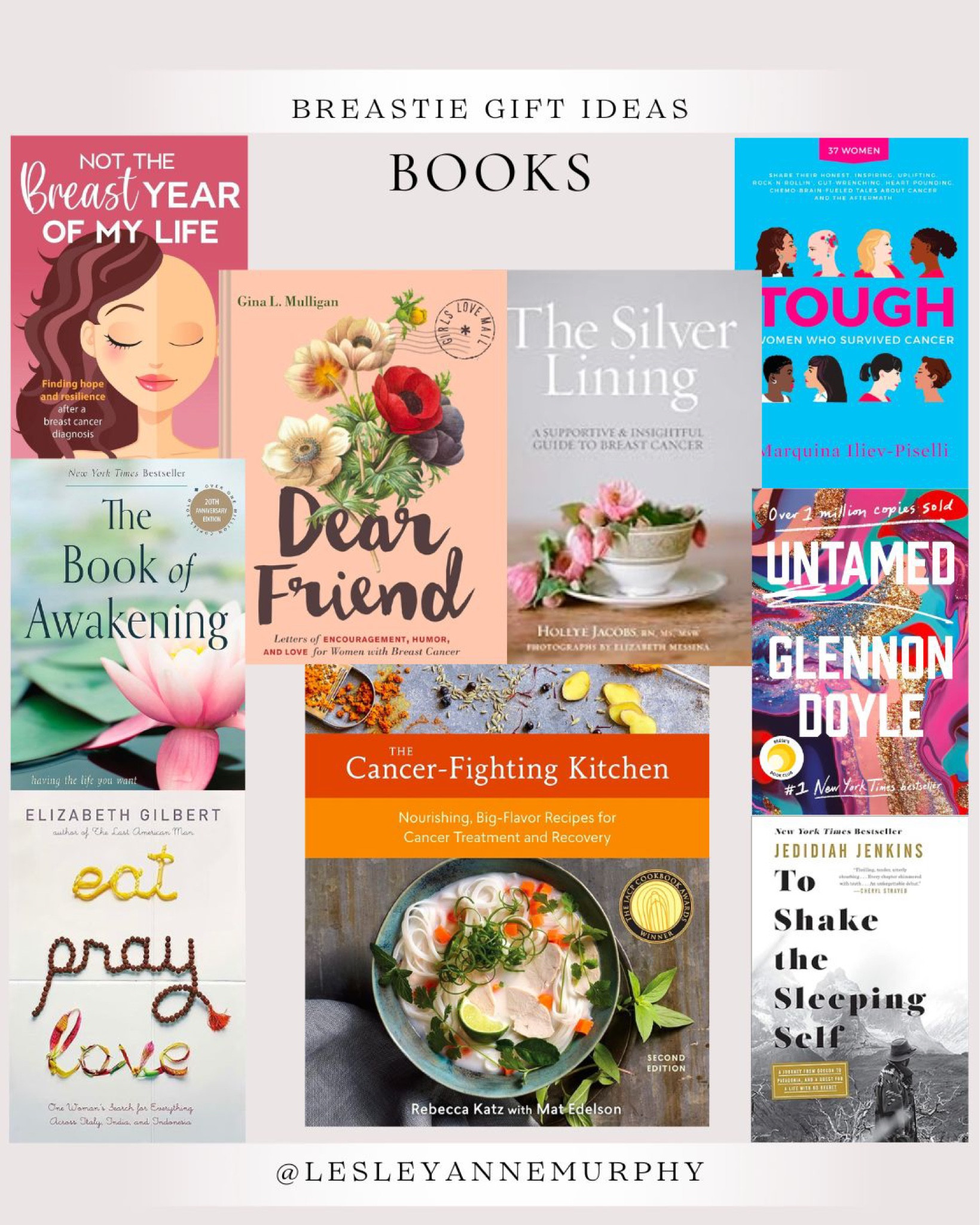 Gift Ideas for Breast Cancer Patients, Previvors & Breasties- books! A friend gifted my mom The Silver Lining when she was diagnosed with Breast Cancer in 2014 & it’s a beautiful insightful guide to breast cancer. There are so many goodies in this batch Breast Cancer focused and beyond. 

#BRCA #mastectomy #carepackage 

#LTKGiftGuide
