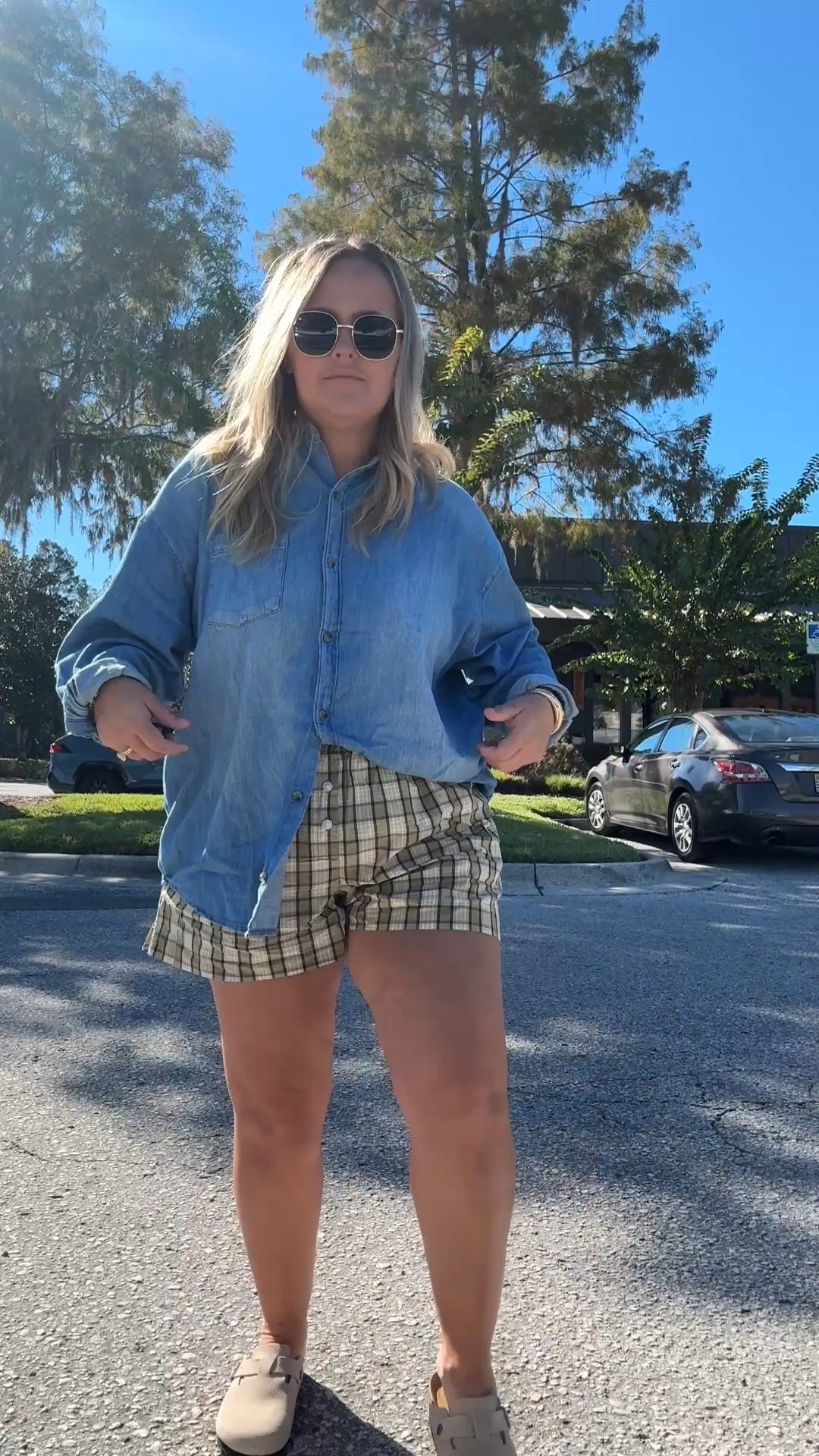 comfy + cute kinda day 💭 oversized denim shirt with plaid shorts — honestly my go-to when i wanna look like i tried but still feel cozy. perfect for errands, coffee runs, or just chasing kids around the house 🫶🏼 #denimshirt #chambraytop #plaidshorts #falloutfit #neutraloutfit #ootd #comfystyle #momoutfit #everydayoutfit #outfitinspo #casualstyle #minimalistaesthetic #fallneutrals #capsulewardrobe #cozychic #laidbackstyle #neutraltones #easyoutfit #outfitideas #styleinspo #outfitcheck #momstyle #effortlessstyle #comfortandstyle #fashionblogger #ltkfashion #ltkstyle #ltkmom #ltkitgirl #ltkinspo #ltkoutfit

#LTKStyleTip #LTKHoliday #LTKSaleAlert