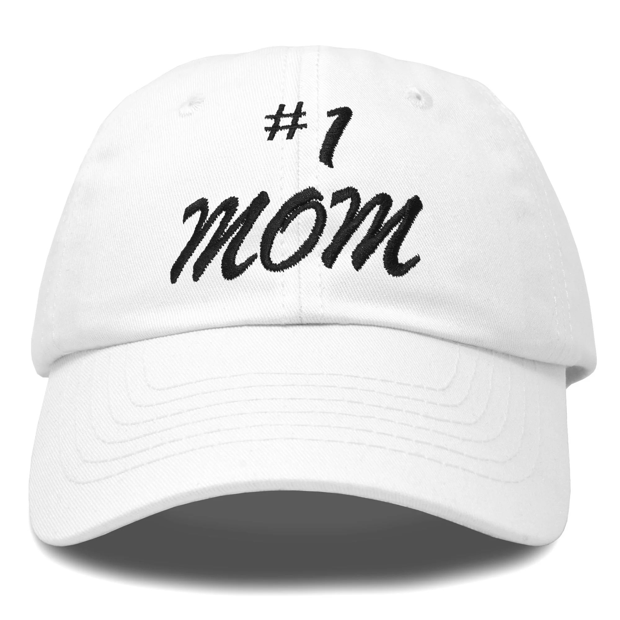 DALIX #1 Mom Hat Number One Mothers Day Gift Embroidered Baseball Cap in White | Walmart (US)