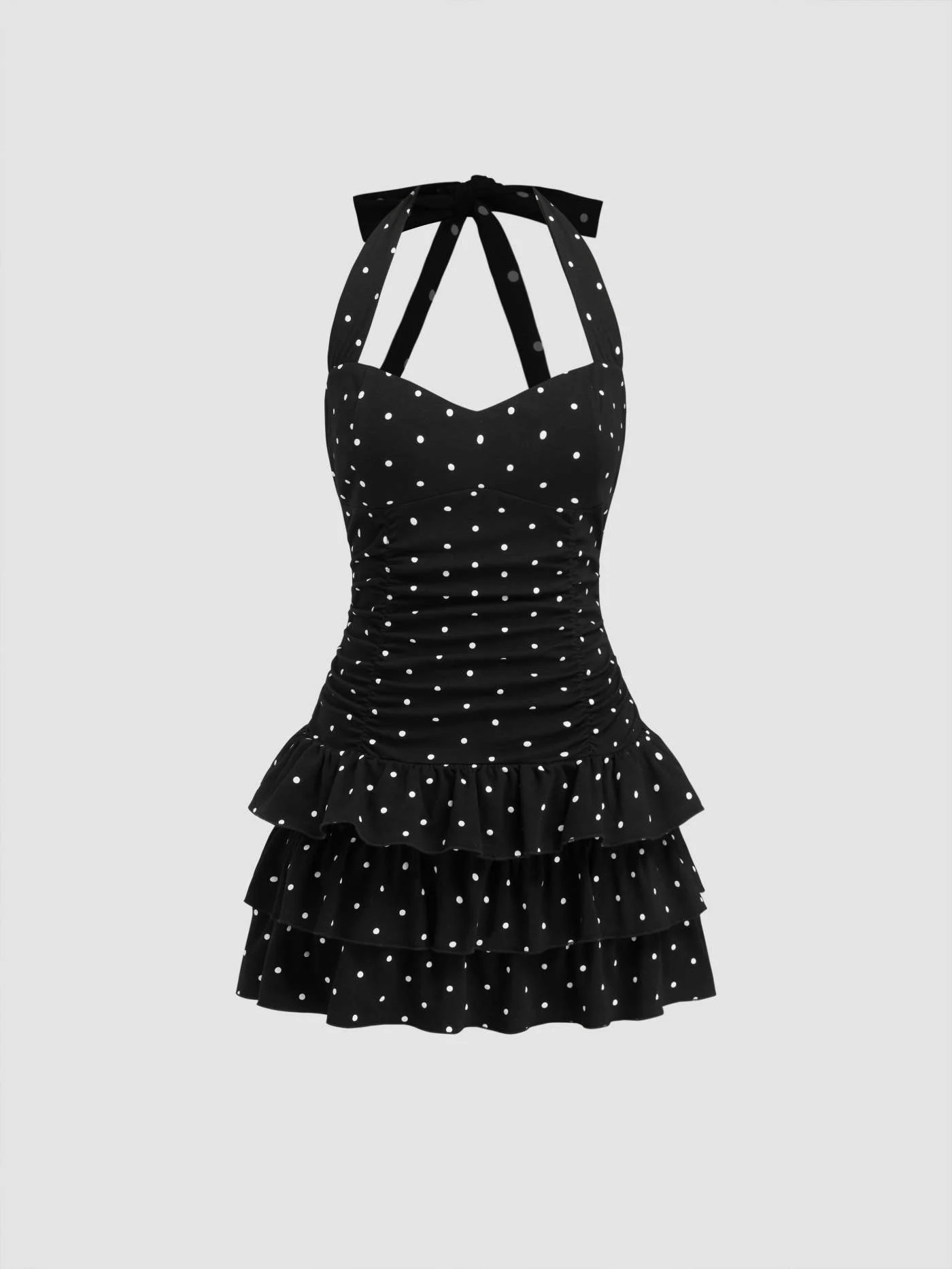 Stand Collar Sleeveless A-Line Mini Dress with Scarf  \u00a335.90Flash Shipping | Cider