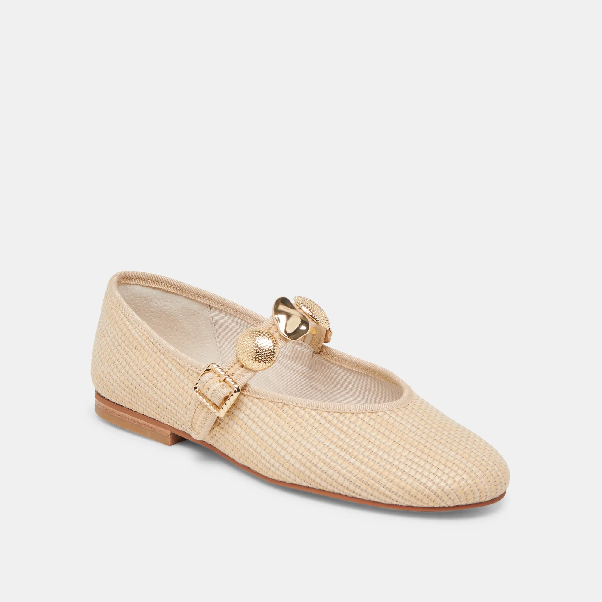 RELAN BALLET FLATS LT NATURAL RAFFIA | DolceVita.com