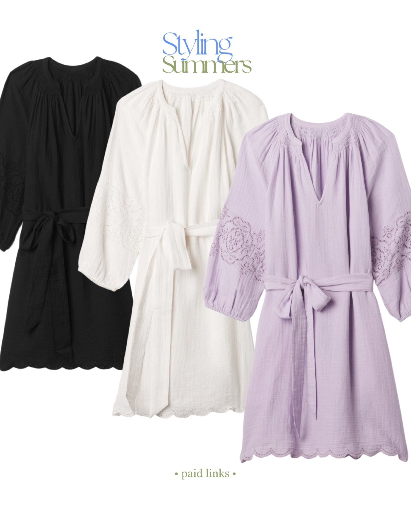 I love this pretty scalloped embroidered dress! 

#LTKSeasonal #LTKfindsunder50 #LTKsalealert