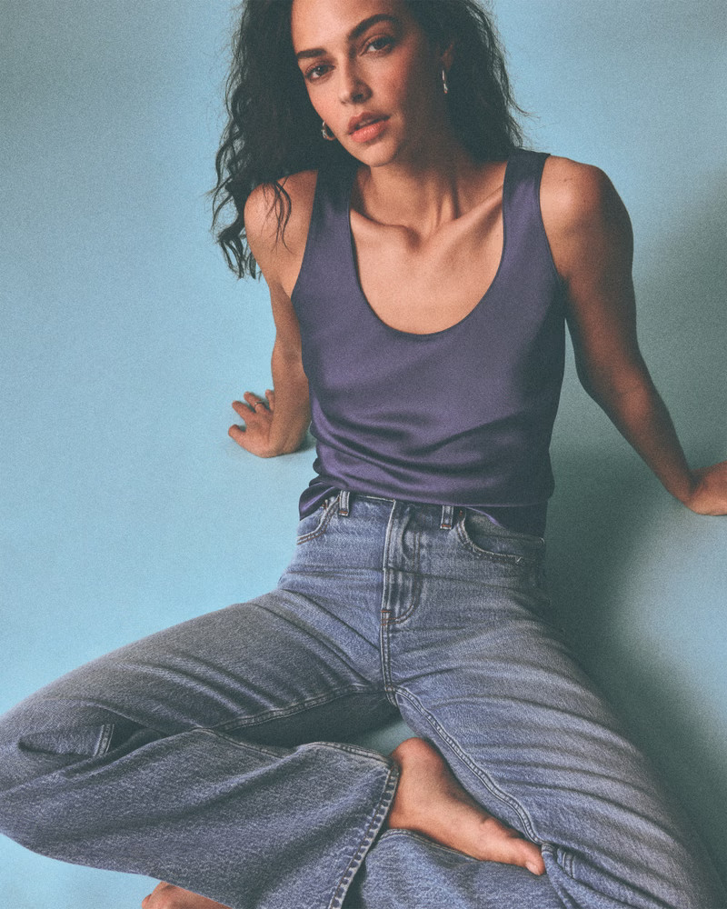 Satin Scoopneck Cami | Abercrombie & Fitch (US)