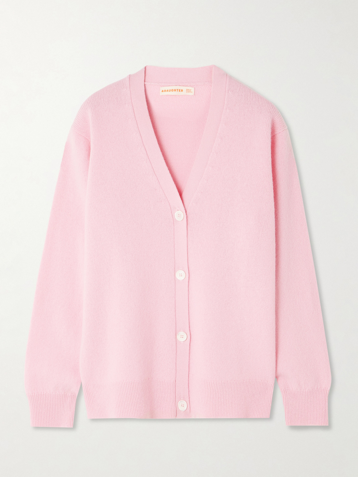 &Daughter - Ava Wool Cardigan - Pastel pink | NET-A-PORTER (UK & EU)