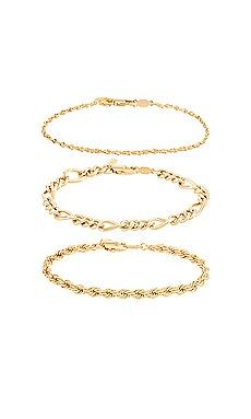 Natalie B Jewelry Triple Crown Bracelet Set in Gold from Revolve.com | Revolve Clothing (Global)