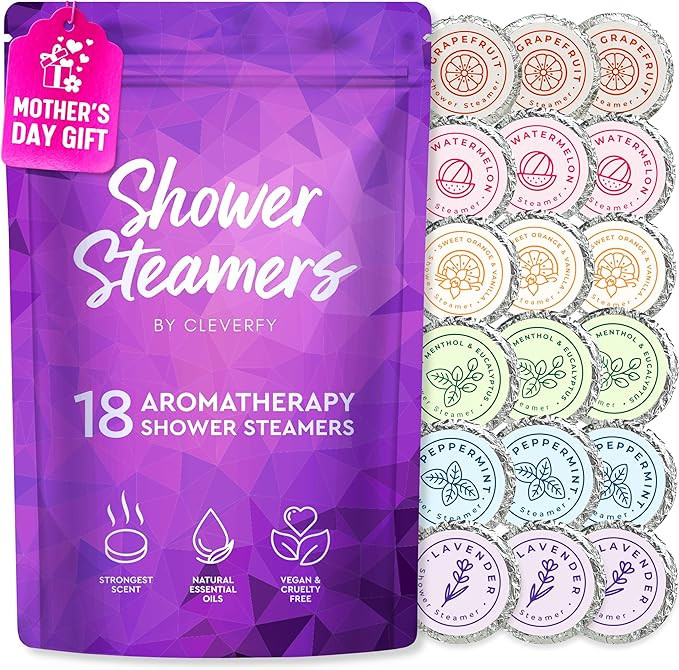 Cleverfy Shower Steamers Aromatherapy - 18 Pack of Shower Bombs with Essential Oils. Self Care Mo... | Amazon (US)