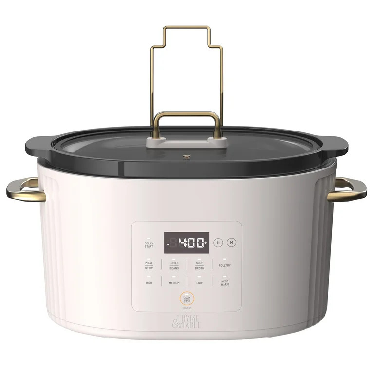 Thyme & Table 6QT Programmable Slow Cooker, Sand White | Walmart (US)