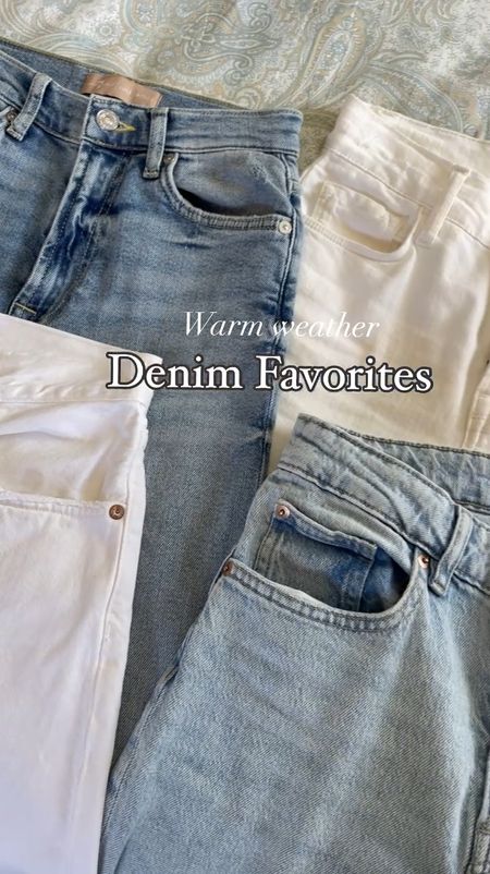 Spring and summer denim, denim trends, white jeans, wide leg jeans, cropped denim 

#LTKfindsunder100 #LTKVideo #LTKstyletip