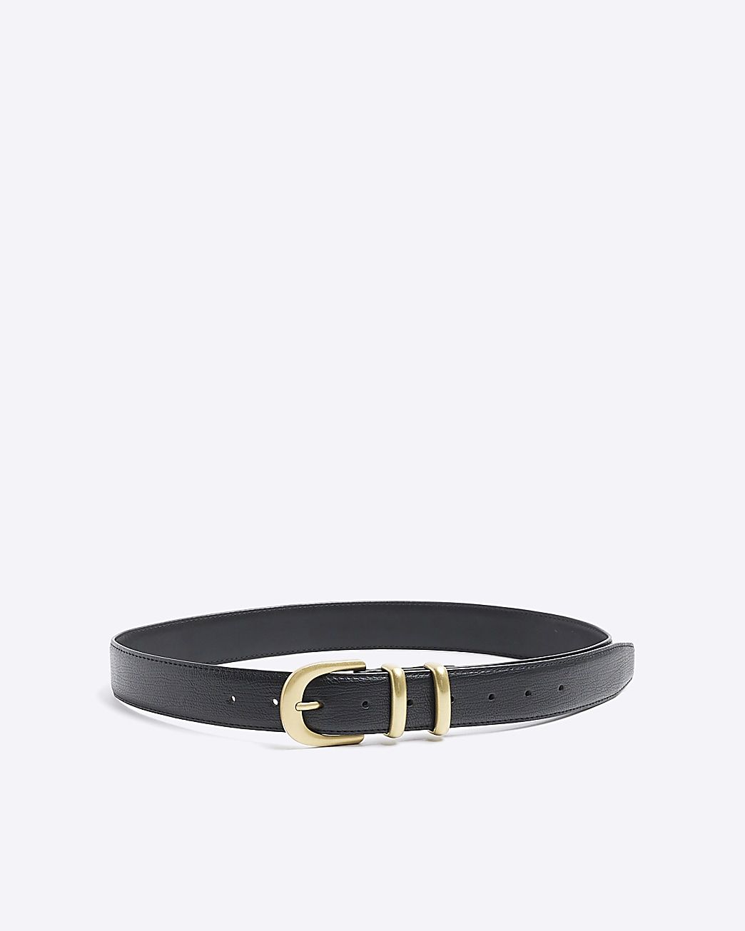 Black faux leather belt | River Island (UK & IE)