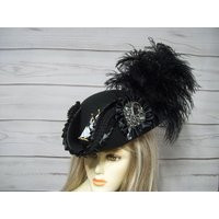 Pirate Hat With Ship, Halloween Hat, Renaissance Larp, Steampunk Gasparilla Event 22.5"" Inside Circ | Etsy (US)