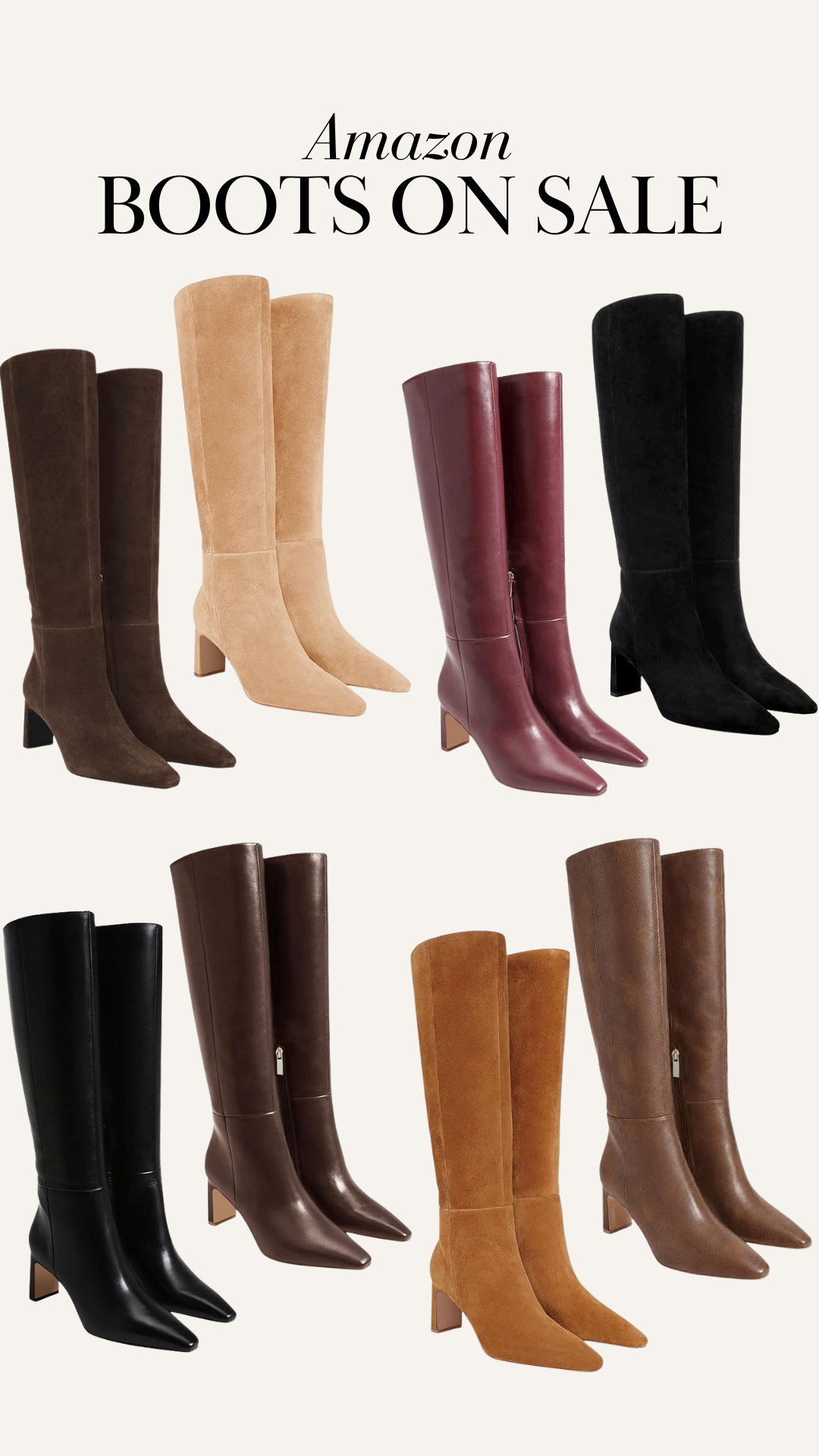 Amazon knee high boots on major sale! Tons of color options 

 #LTKSeasonal