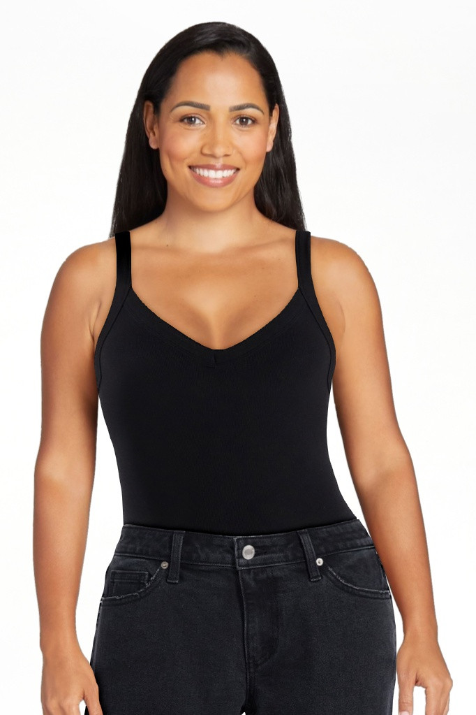 No Boundaries Seamless V Neck Bodysuit, Women's XXS-XXL | Walmart (US)