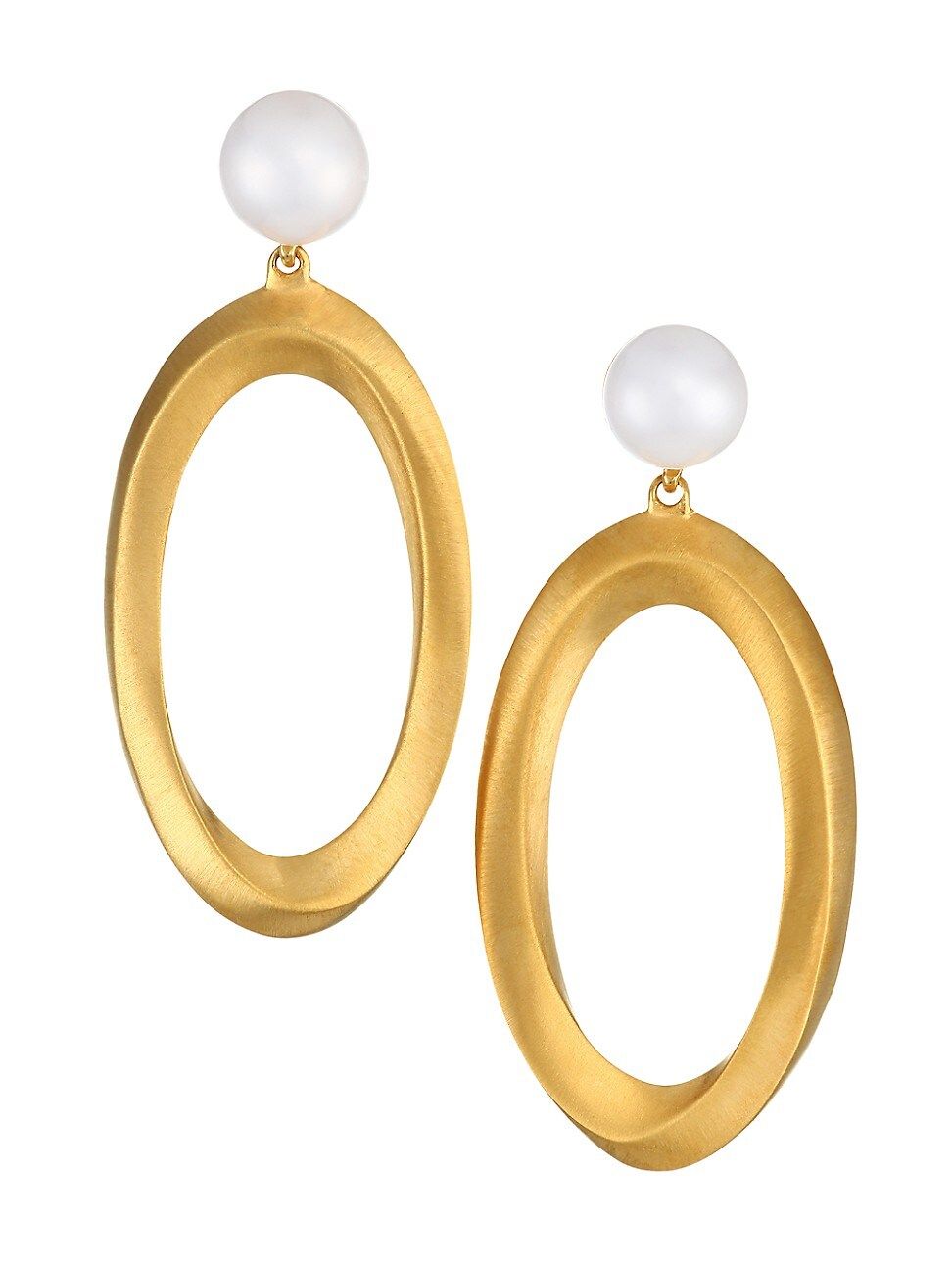 Dean Davidson Women's Origami 22K Yellow Goldplated & 8MM Freshwater Pearl Infinity Drop Earrings -  | Saks Fifth Avenue