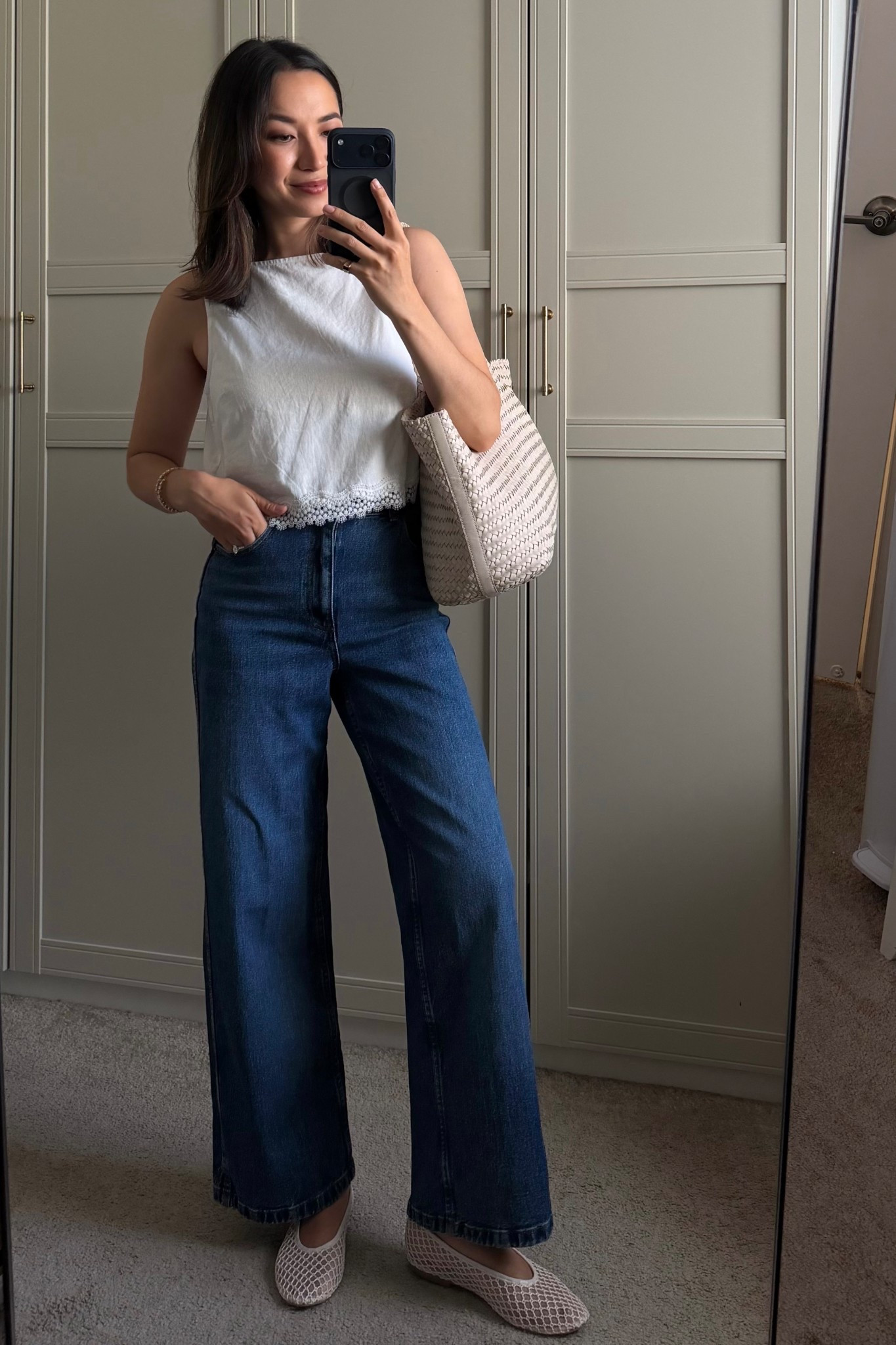 Spring/summer outfit with mesh flats 

#LTKootd