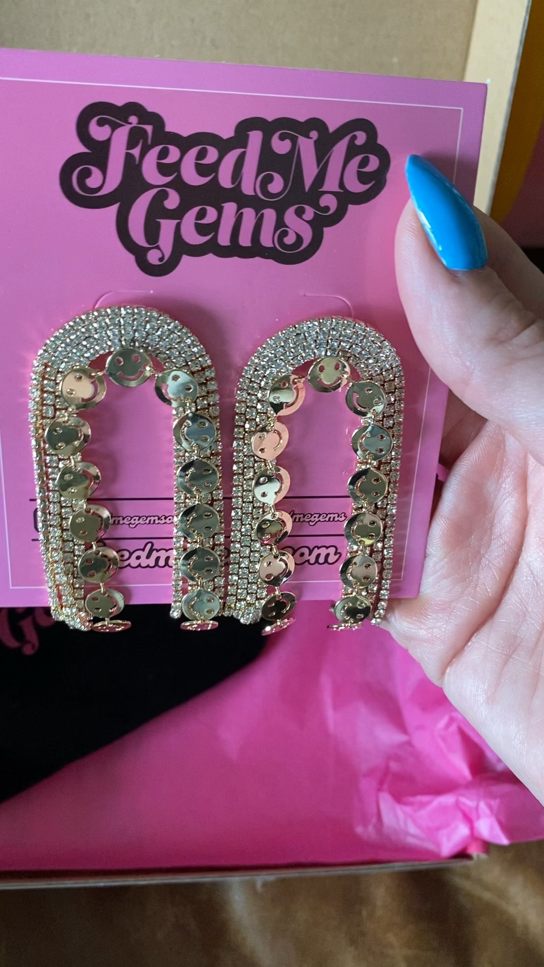 Feed me gems . Smiley face earrings 

#LTKStyleTip #LTKSaleAlert #LTKFindsUnder100