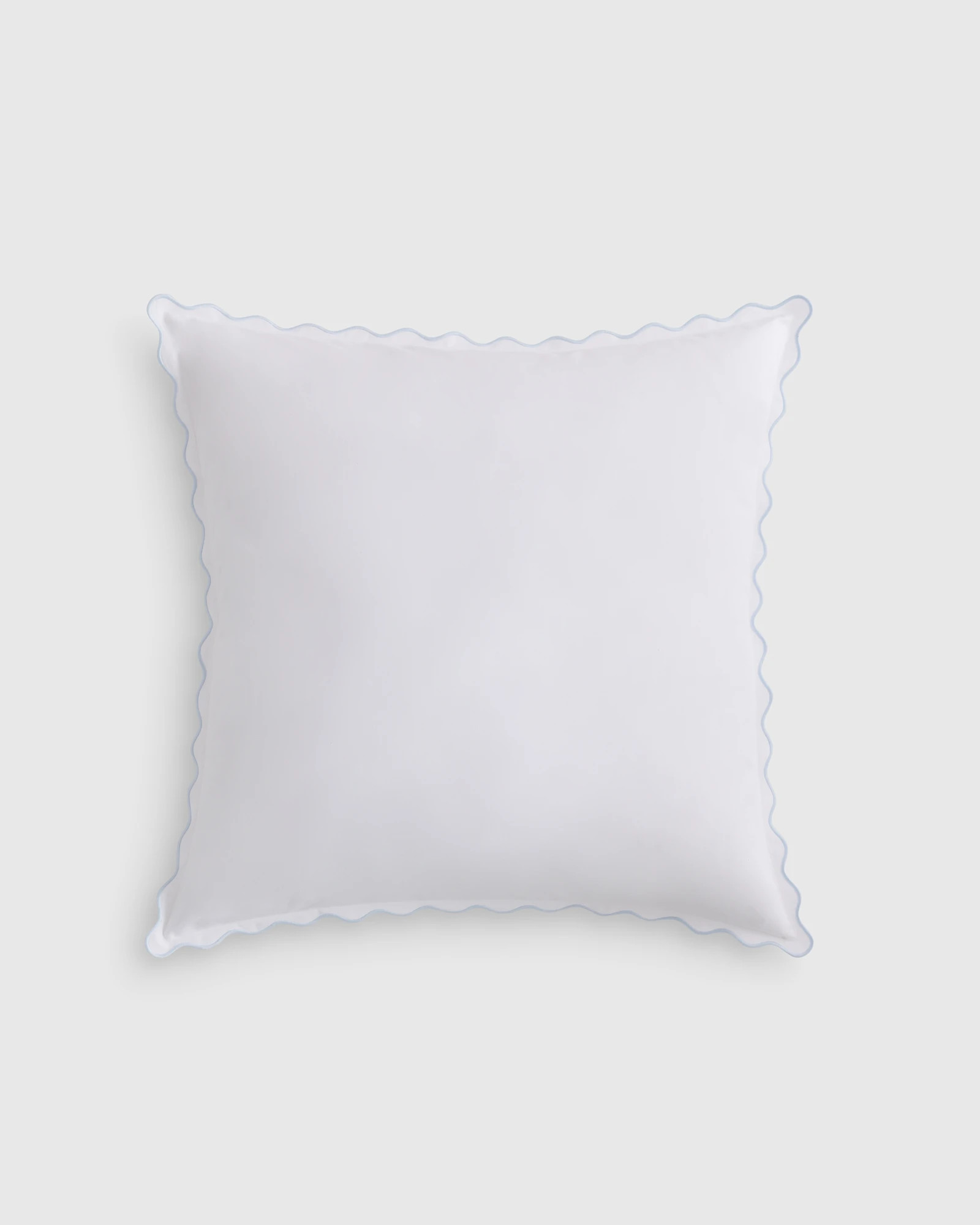 Classic Organic Percale Scallop Euro Sham | Quince