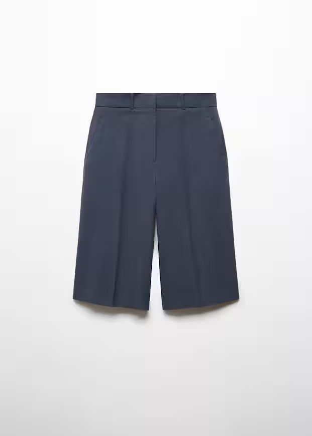 Pleated bermuda shorts -  Women | Mango USA | MANGO (US)