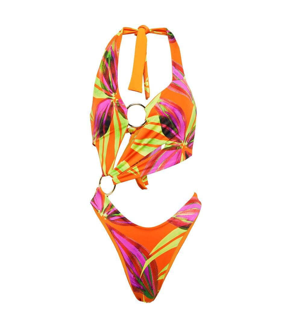 Printed asymmetric swimsuit | Mytheresa (US/CA)