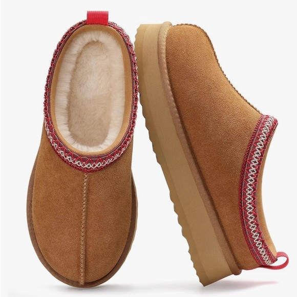 KIDMI Genuine Suede Platform Slippers for Women Fuzzy Winter Warm Shoes -7.5-8 | Poshmark
