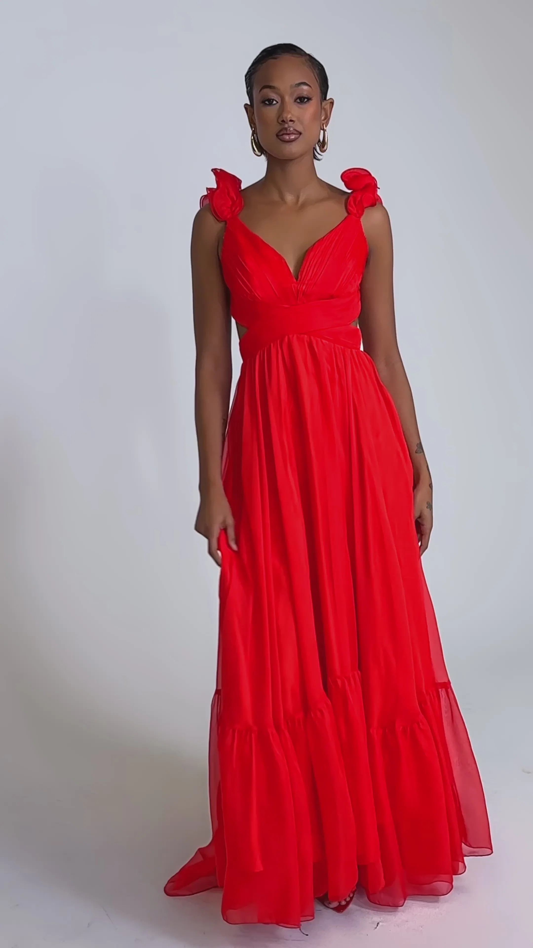 DREAM GIRL MAXI DRESS IN RED | AKIRA