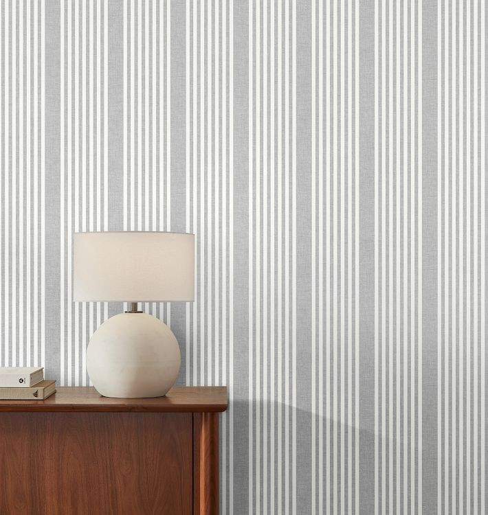 French Linen Stripe York Wallpaper | Rejuvenation