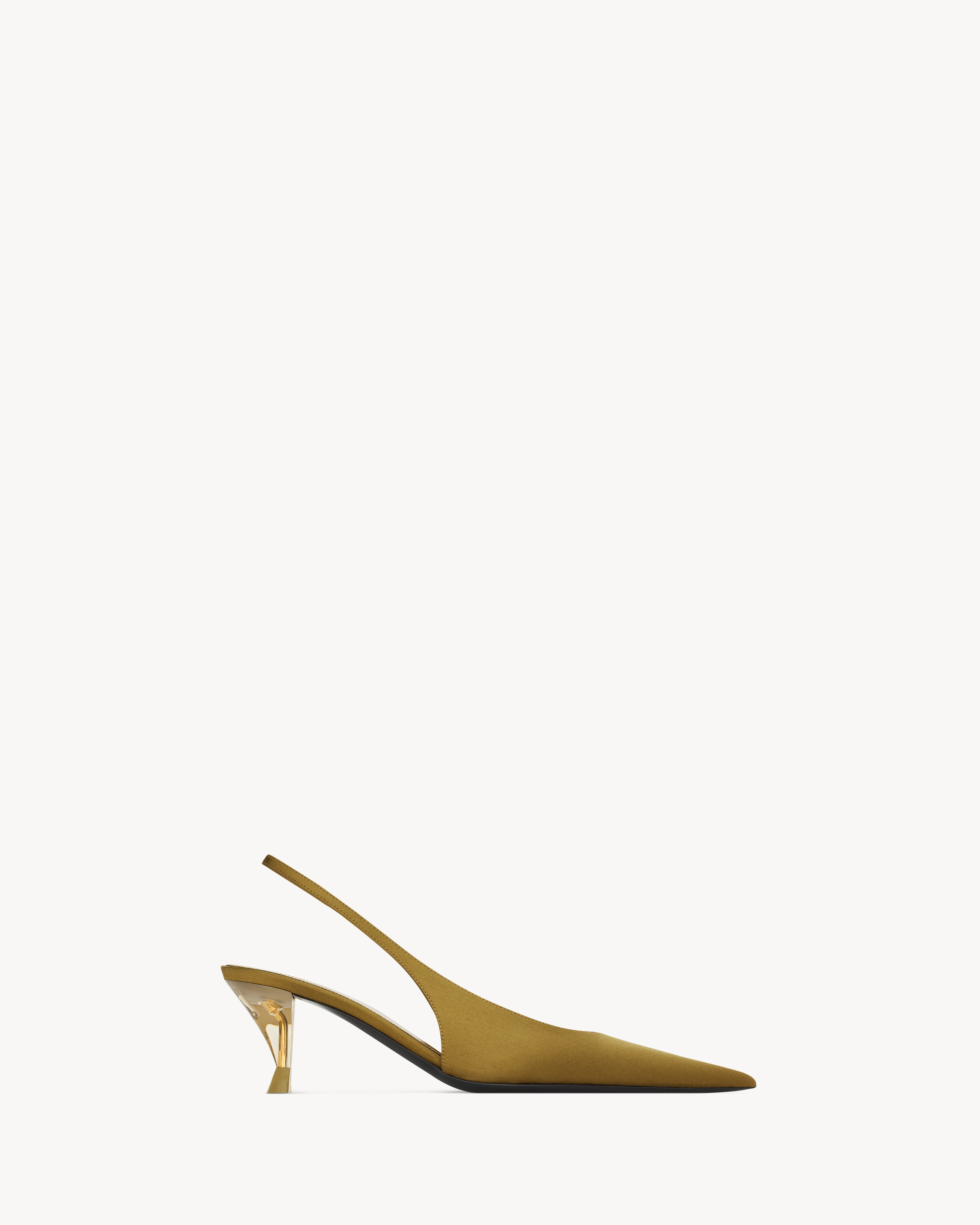 FANNY slingback pumps in satin crepe | Saint Laurent Inc. (Global)