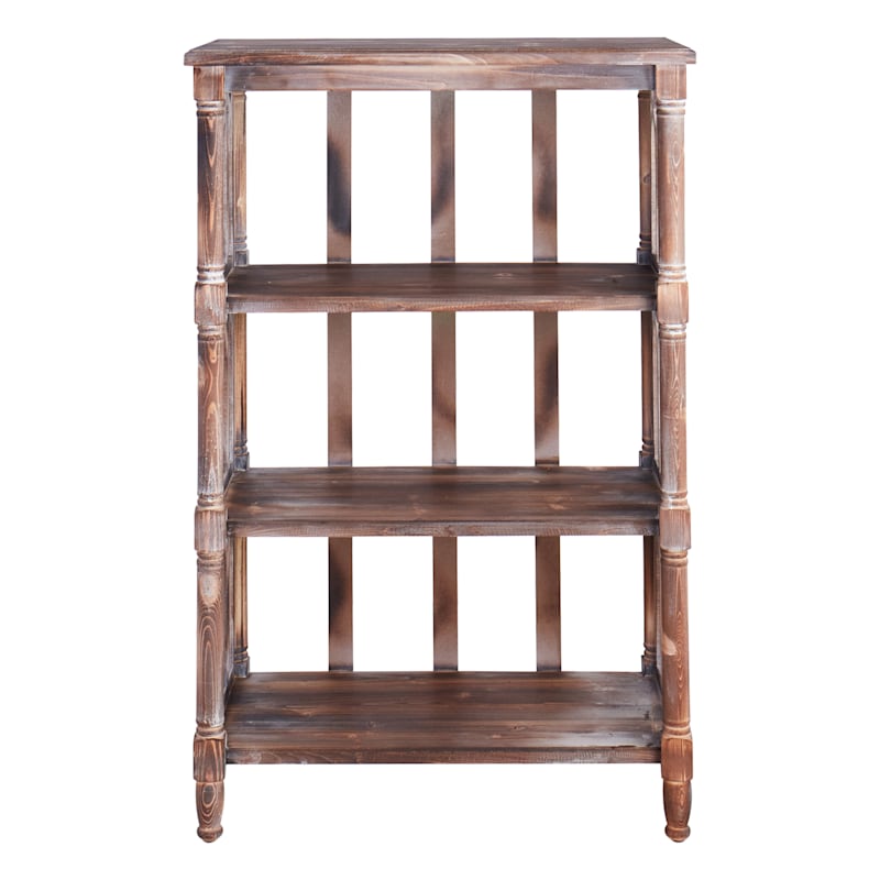 4-Tier Distressed Wooden Bookshelf | At Home