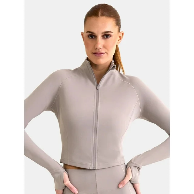 Avia Women's SoftSculpt Crop Jacket, Sizes XS-XXXL | Walmart (US)
