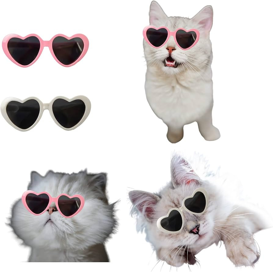 Pet Cat Dog Doll Sunglasses, Kitty Funny Props Eyeglasses, Cosplay Photography Props Cute Sunglas... | Amazon (US)