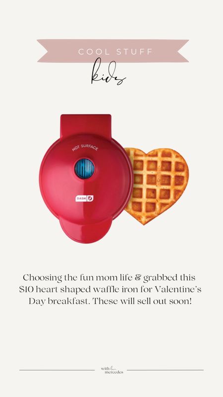 Choosing to be a fun mom so I grabbed this $10 heart shaped waffle maker for Valentine’s Day breakfast! Comes in pink too  

#LTKkids #LTKSeasonal #LTKhome