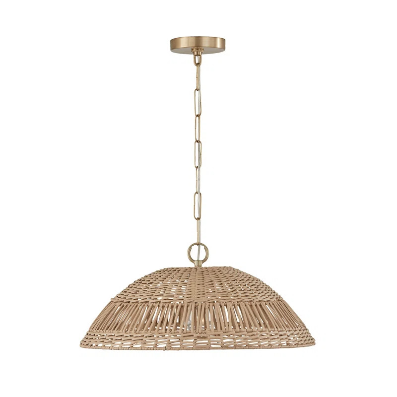 Elfie Single Light Rattan Dimmable Pendant | Birch Lane