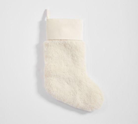 Mink Faux Fur Stocking | Pottery Barn CA