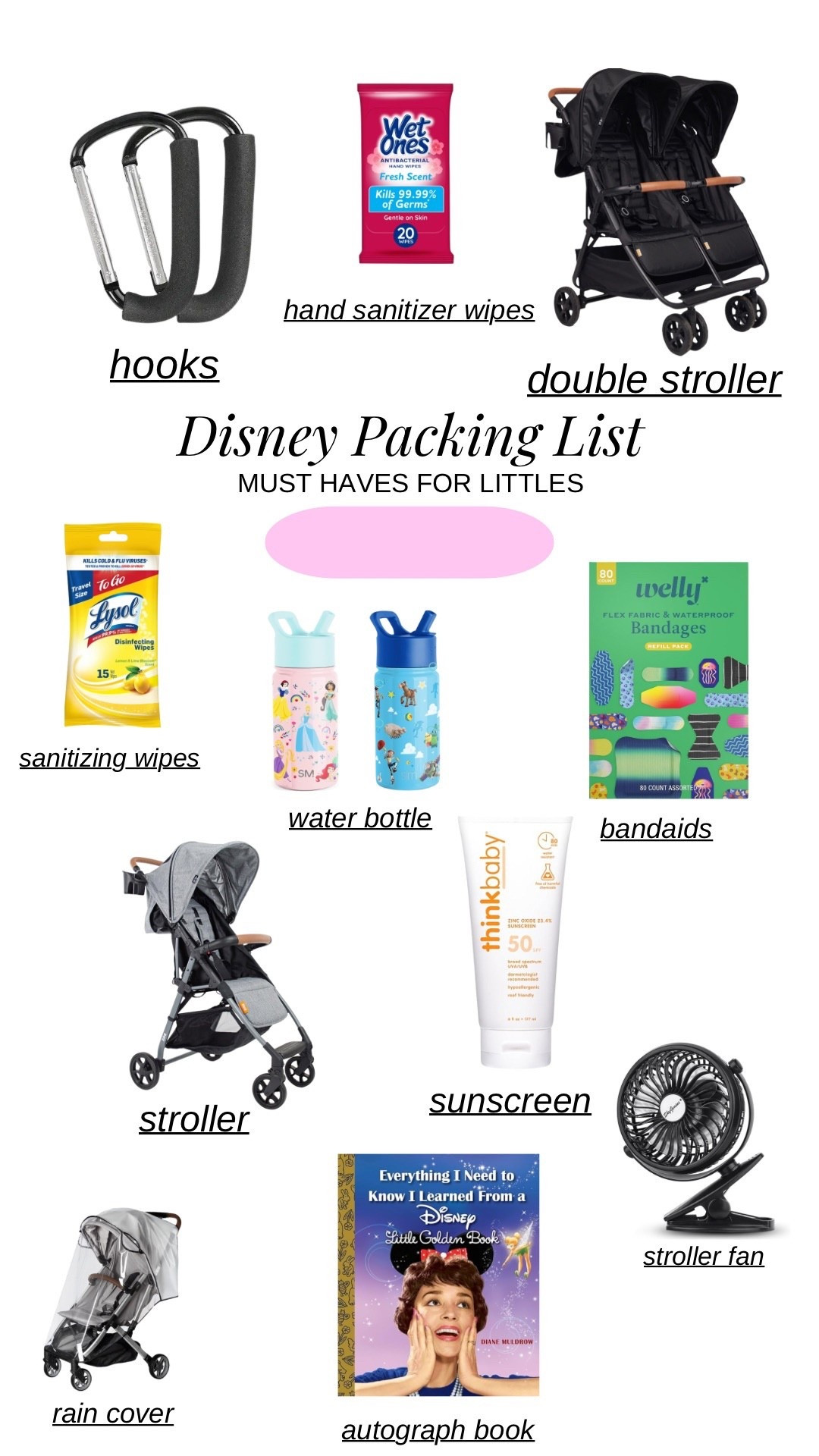 Disney packing list - must haves for littles 👶🏻✨#disney