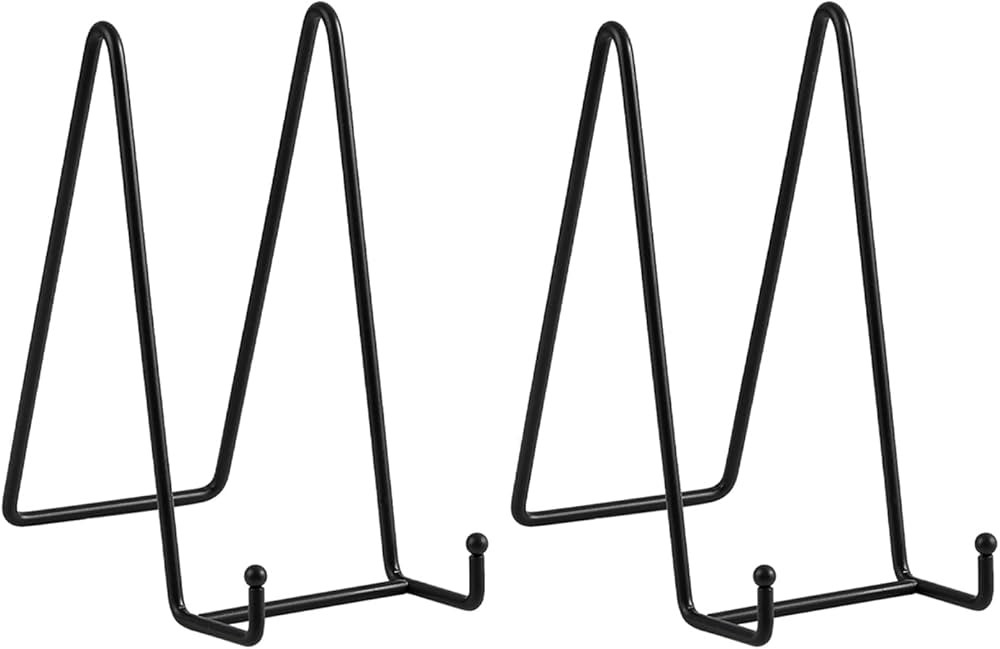 Easel Display Stand Plate Holder - 2 Pack Plate Stands for Display - Metal Iron Picture Frame Sta... | Amazon (US)
