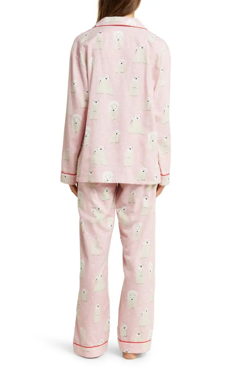 Polar Bear Polka Dot Cotton Flannel Pajamas | Nordstrom