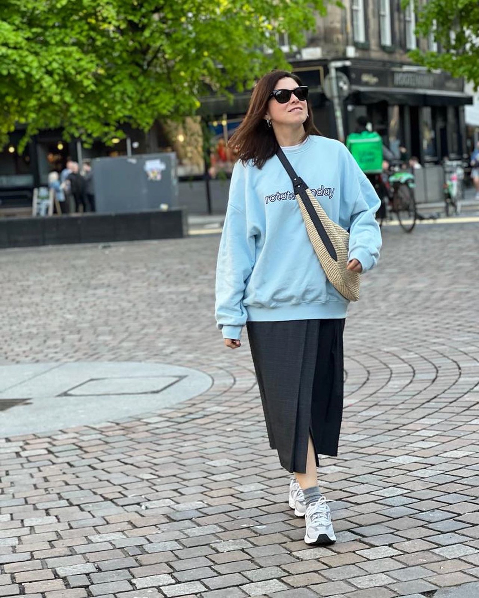 Maxi skirt and straw bag 

#LTKitbag #LTKeurope #LTKSeasonal
