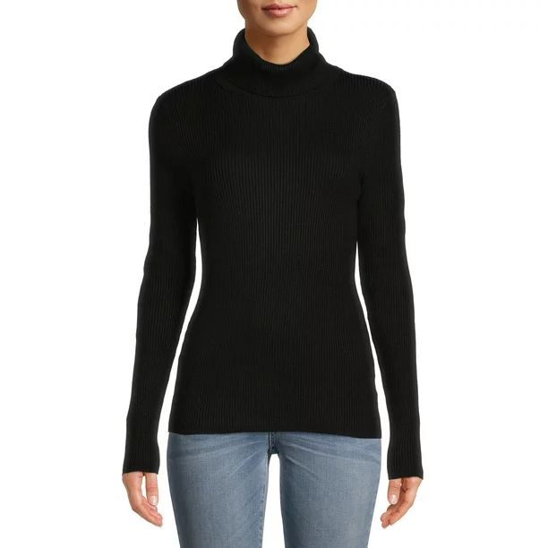 Time and Tru Women's Turtleneck Sweater - Walmart.com | Walmart (US)