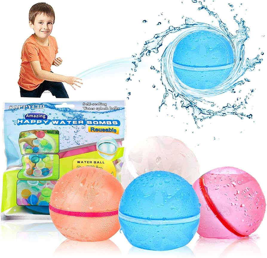 Reusable Water Balloons for Kids,Refillable Water Balloons Quick Fill,Silicone Magnetic Water Bal... | Amazon (US)