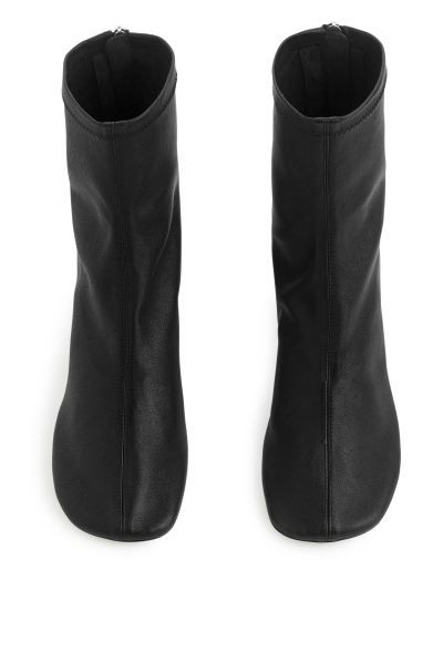 Stretch-Leather Sock Boots | H&M (UK, MY, IN, SG, PH, TW, HK)