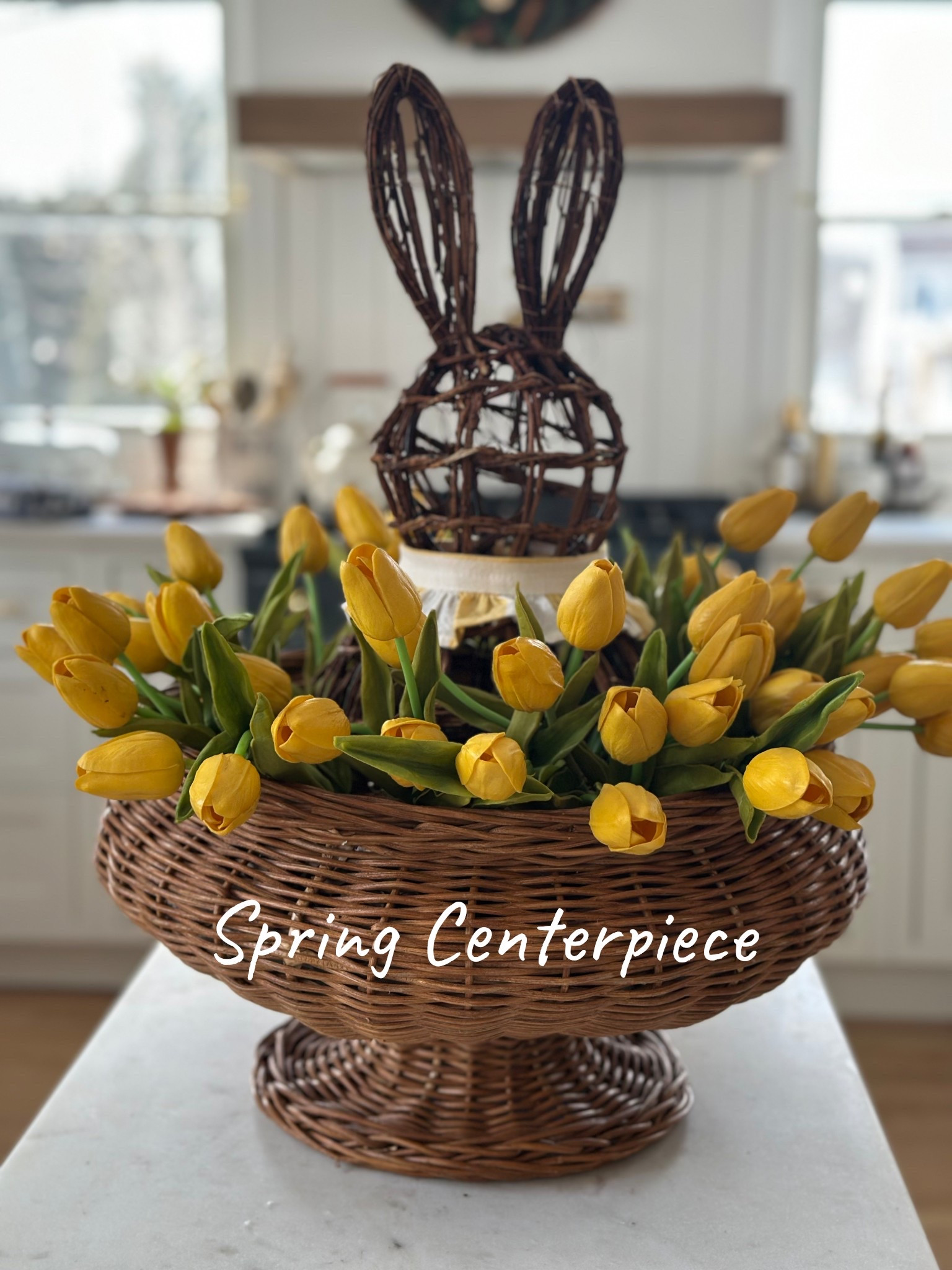 The sweetest spring centerpiece using faux tulips and this gorgeous woven urn.

#LTKHome #LTKSpringSale
