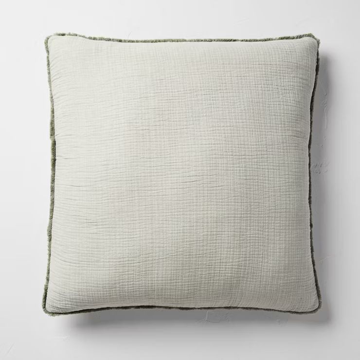 Euro 26''x26'' Textured Chambray Cotton Decorative Throw Pillow - Casaluna™ | Target