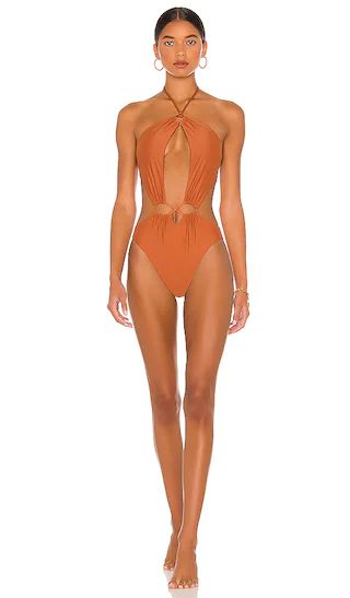 The Jersie One Piece in Brown | Revolve Clothing (Global)