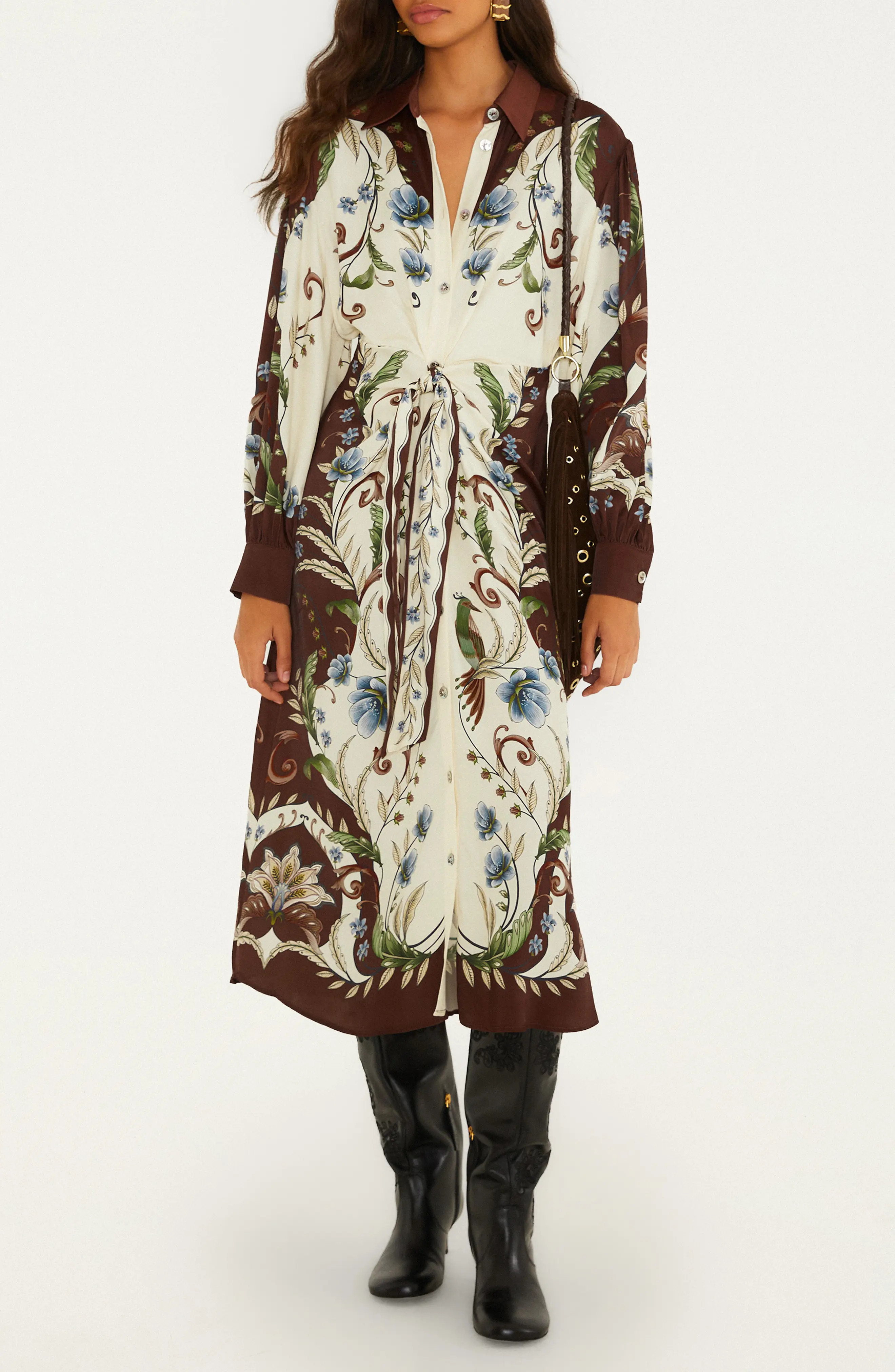 FARM Rio Millena Midi Shirt Dress (Women) | Nordstrom | Nordstrom