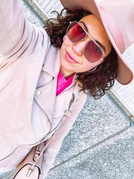 Spring outfit, pink outfit, jeans, pink fedora

#LTKstyletip #LTKFestival