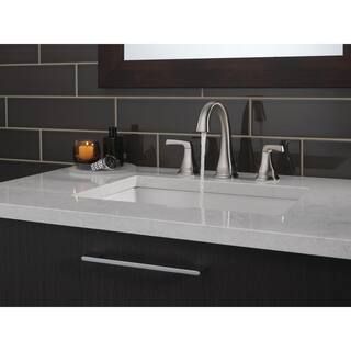 Delta Portwood 8 in. Widespread 2-Handle Bathroom Faucet in SpotShield Brushed Nickel-35770LF-SP ... | The Home Depot