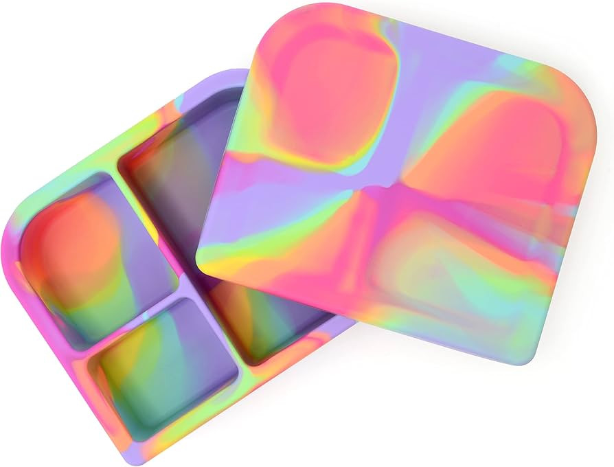 PrimaStella Unbreakable Silicone Lunch Box for Kids and Adults - Leak Proof Divided Bento Box (Ra... | Amazon (US)
